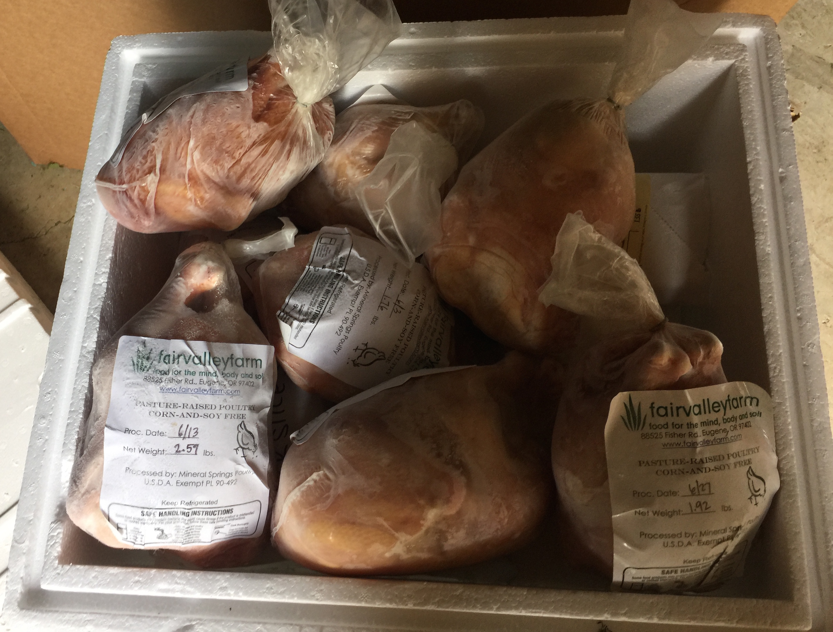 Organic Raw Chickens I Get For My Pack Each Year